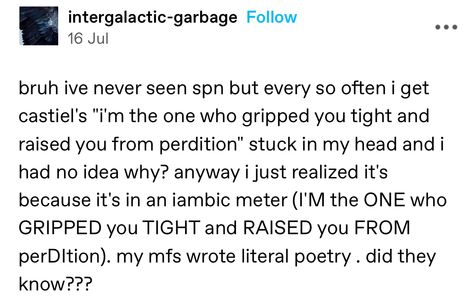 destiel supernatural Destiel Headcanon Spicy, Destiel Headcanon Dirty, Destiel Fanfiction Ao3, Destiel Funny, Destiel Headcanon, Destiel Tumblr, Destiel Fanfiction, Supernatural Fanfiction, Soulmate Au