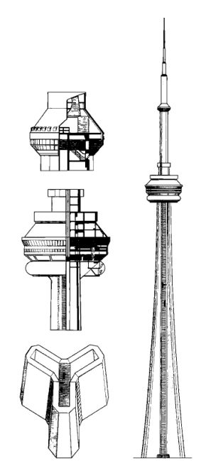 CN Tower in Toronto, Canada (555 metres) - continuous flexible solid. Toronto Canada Cn Tower, Cn Tower Drawing, Cn Tower Tattoo, Toronto Tower, Efile Tower, Toronto Cn Tower, Skyline Drawing, Performance Tasks, Toronto Skyline