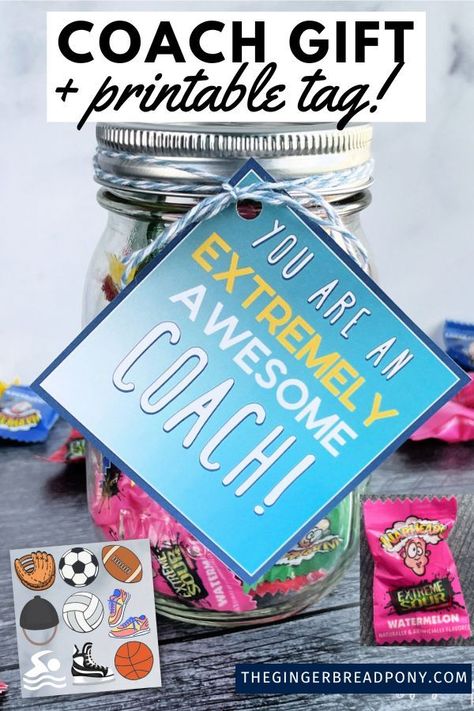 We love a good pun, and this coach gift is no exception. Round up some EXTREMELY sour candy (in this case, we used Extreme Warheads Candy) and put together this sweet (and sour) DIY coach gift. Get our free printable gift tag on our blog for the perfect final touch. This is an easy candy gift and you can add a gift card if you want to increase the value. Perfect for any sport! #coach #gift #candy #diy #printable #thegingerbreadpony Coach Appreciation Gifts, Thank You Tag Printable, Easy Candy, Free Printable Tags, Free Printable Gift Tags, Best Puns, Gift Printable, Coach Gift, Sour Candy