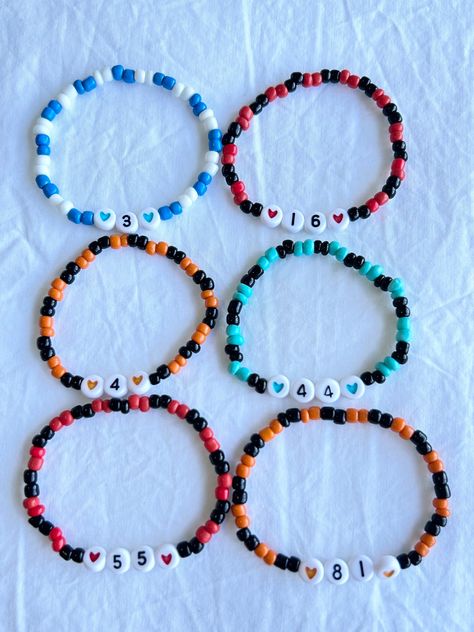 F 1 Driver number with Team colour hearts beaded bracelet Formula One Bracelet Ideas, Formula One Friendship Bracelet, F1 Beaded Bracelets, Formula One Bracelet, Formula 1 Friendship Bracelet, F1 Friendship Bracelet, F1 Bracelet Ideas, F1 Bracelet, Number Bracelets