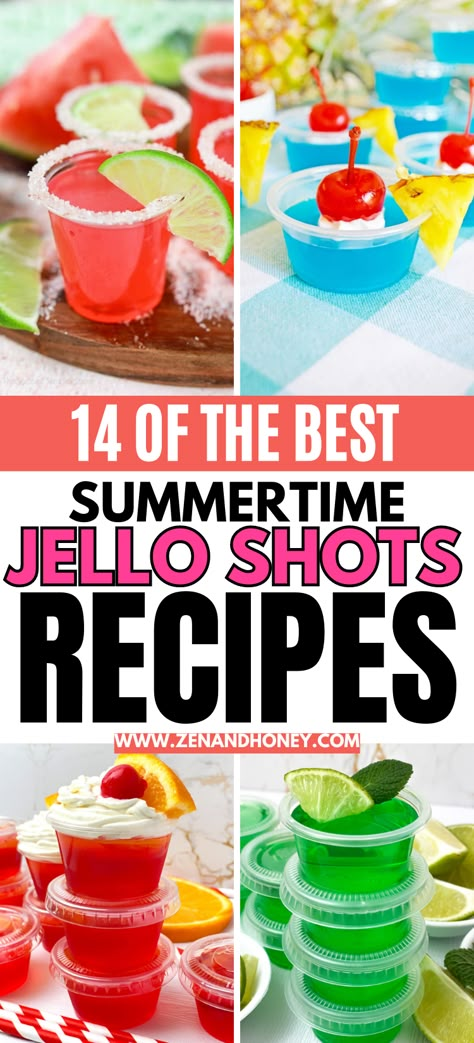 Summer Jello Shots – Who doesn’t love jello? Well, these are not your average jello recipes – these are the adult only version – summer jello shots recipes that will get you through the summer season. These summertime jello shots are perfect for warm-weather parties. Jello Shots With Whipped Cream Vodka, Boozy Jello Shots, Crown Royal Jello Shots Recipe, Hello Shots Recipes, Easy Jello Shot Recipes, Jell-o Shots, Best Jello Shot Recipes, Summer Jello Shots, Mojito Jello Shots