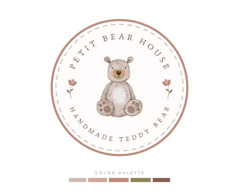 Baby Boutique Logo, Teddy Bear Logo Design, Kids Boutique Logo, Children Boutique Logo, Boho Floral Logo, Premade Business Logo Design, Watercolor Logo Design, Animal Logo Design, Circle Logo Design, Motherhood Logo, Bear Logo Design, Handmade Sh... Teddy Bear Logo Design, Kids Boutique Logo, Baby Boutique Logo, Teddy Bear Logo, Bear Logo Design, Watercolor Logo Design, Circle Logo Design, Boho Logo, Owl Logo