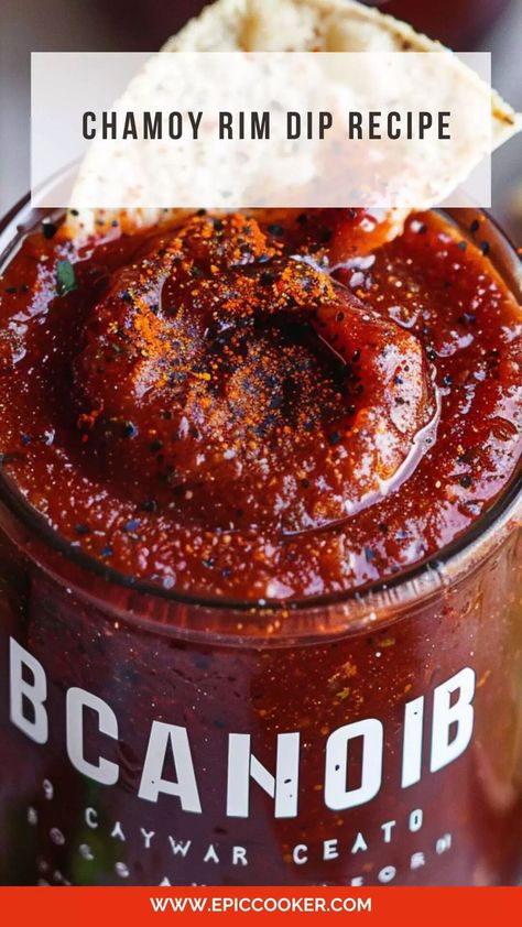 Chamoy Rim Dip recipe – Epic Cooker Rim Dip Recipe, Chamoy Rim Dip Recipe, Chamoy Dip, Chamoy Rim Dip, Chamoy Sauce, Game Snacks, Mango Puree, Fruity Cocktails, Different Fruits