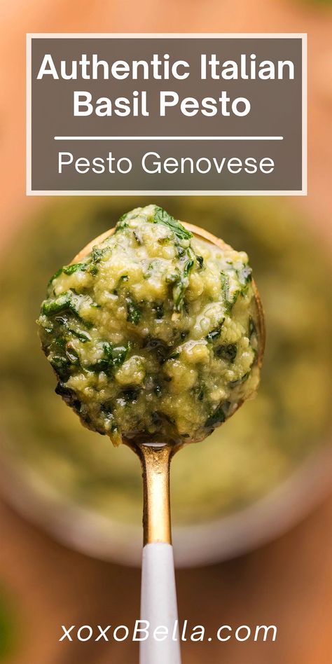 Genovese Sauce Recipe, Mediterranean Protein, Simple Pesto Recipe, Pesto Genovese Recipe, Canning Pesto, Basil Pesto Recipe, Pesto Sauce Recipe, Pesto Sauce For Pasta, Creamy Pesto Sauce