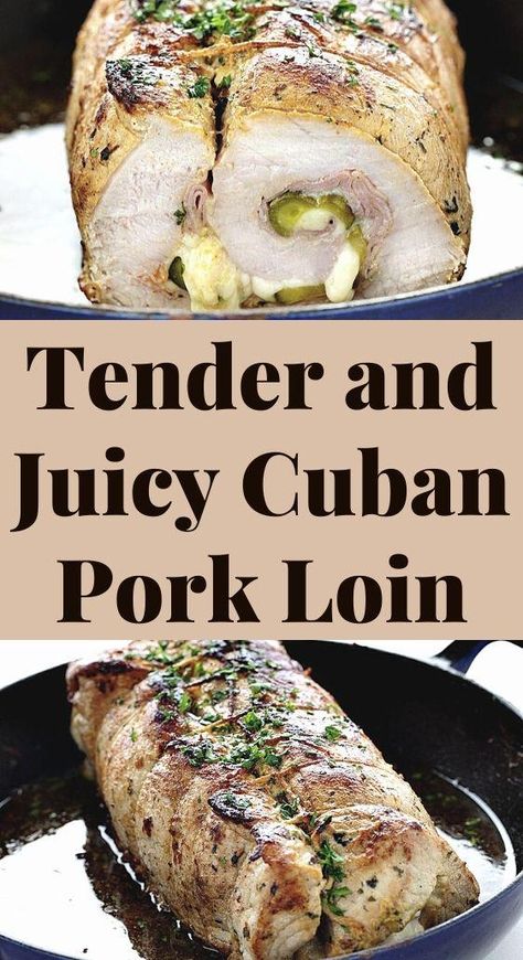 Cuban Pork Loin Recipes, Cuban Stuffed Pork Tenderloin, Cuban Pork Loin, Crockpot Cuban Pork, Cuban Pork Tenderloin, Cuban Pork Sandwich, Pork Loin Rub, Juicy Pork Loin, Bbq Pork Loin