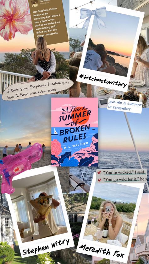 The Summer Of Broken Rules by K. L. Walther | Meredith Fox 🌸 | Stephen Witry #hitchmetowitry Rule Book Aesthetic, The Summer Of Broken Rules Meredith, The Summer Of Broken Rules Book, Stephen Witry, Picture Of A Book, The Summer Of Broken Rules, A Summer To Remember, Summer To Remember, Romcom Books