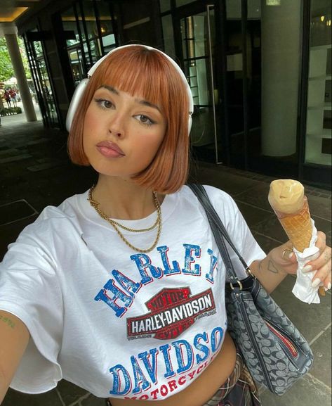 Short Ginger Hair With Bangs, Kimberly Hair, Hair Stages, Short Hair Fringe, Amber Hair, Blonde Bangs, Hair Nutrition, Peach Hair, Red Hair Woman