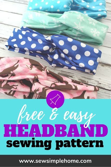 THis twist headband sewing pattern is perfect for beginners and makes a great gift. Fabric Headband Tutorial, Quick Easy Gifts, Headband Sewing Pattern, Fabric Headbands Diy, Free Headband Patterns, Diy Crochet Headband, Free Sewing Patterns For Kids, Easy Beginner Sewing Projects, Headband Sewing