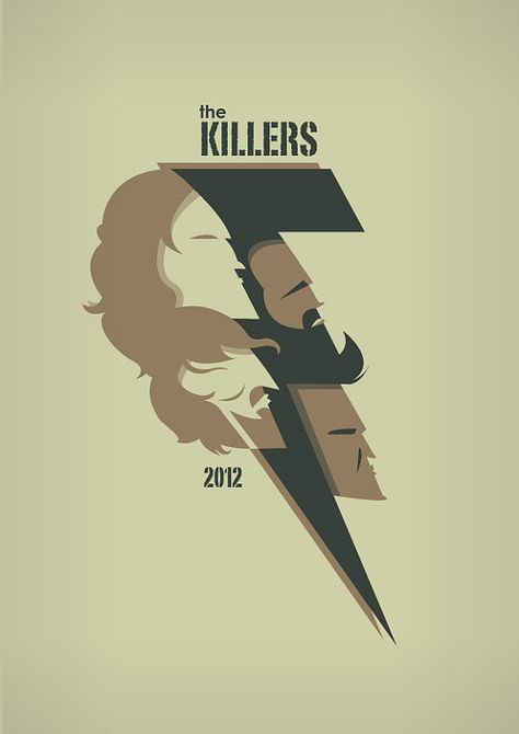 The Killers Band, Brandon Flowers, The Killers, Animal Education, Rock Posters, Gig Posters, Band Posters, Indie Rock, My Favorite Music