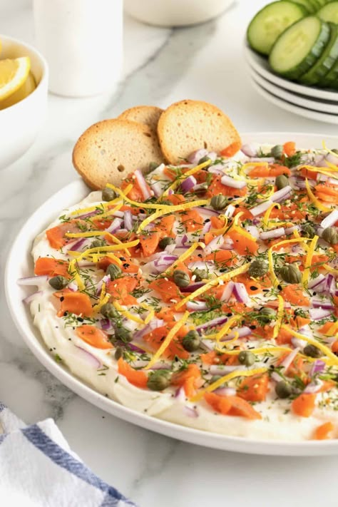 Lox Dip, Spring Apps, Cream Cheese Smoked Salmon, Cream Cheese Smoked, Bagel Crisps, Best Smoked Salmon, Bagel Dip, Smoked Salmon Appetizer, Smoked Salmon Bagel