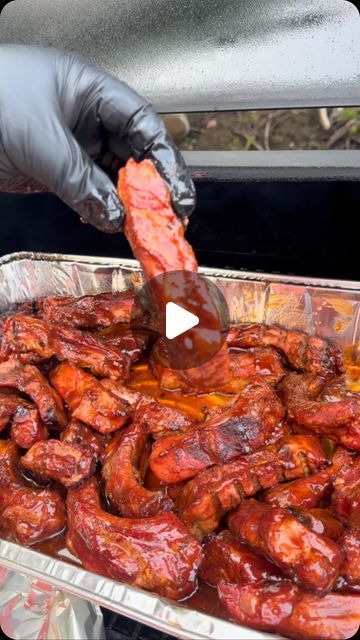 Darren Cooper | Home Chef on Instagram: "Once you bring this Smoked Hot Honey Party Ribs to the cookout you will have to make them every time!   Seasoned with @badiaspices Holy Smokes!  Shoutout to @thecookingguildshop for the Onyx series knife   #whatsfordinner #partyribs #ribs #bbq #foodie #easyrecipes #grill #smokedribs #bbqlovers" Hot Honey Ribs, Bbq Cookout Food, Halloween Ribs, Bbq Ribs On The Grill, Ribs And Sides, Ribs Sides, Party Ribs, Back Ribs In Oven, Barbeque Ribs