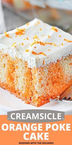 Orange Sherbet Cake, Orange Poke Cake, Creamsicle Poke Cake, Orange Dreamsicle Cake Recipe, Dreamsicle Cake Recipe, Dessert Potluck, Orange Creamsicle Cake, Creamsicle Cake, Poke Cake Recipe