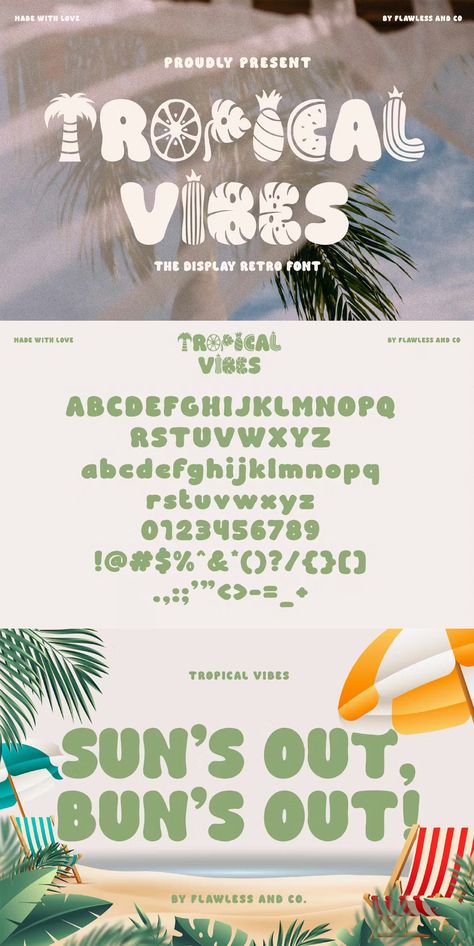 Tropical Vibes Decorative Font Tropical Font Alphabet, Tropical Branding Design, Tropical Moodboard, Tropical Font, Hub Logo, 1 August, Creative Lettering, Lettering Style, Tropical Fruits