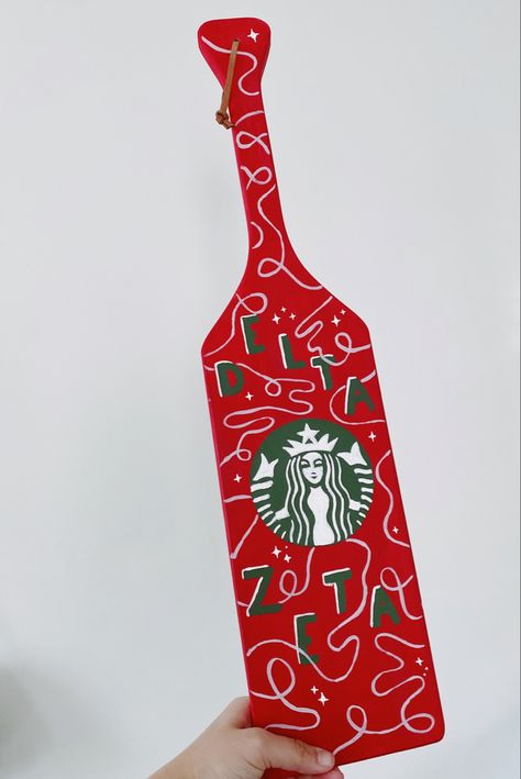 Delta Zeta Paddle, 21 Paddle, Big Little Paddles, Paddle Ideas, Sorority Paddles, Starbucks Holiday, Holiday Cups, Delta Zeta, Baking Ideas