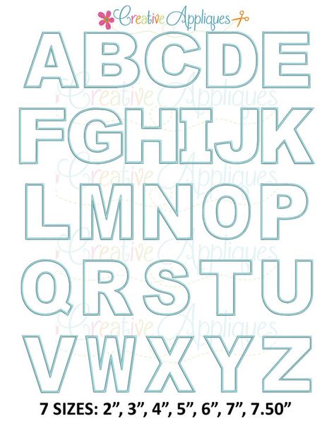 Block Letter Alphabet, Free Printable Letter Stencils, Letter Stencils Printables, Stencil Lettering, Applique Alphabet, Applique Letters, Printable Alphabet Letters, Free Printable Letters, The Letter A