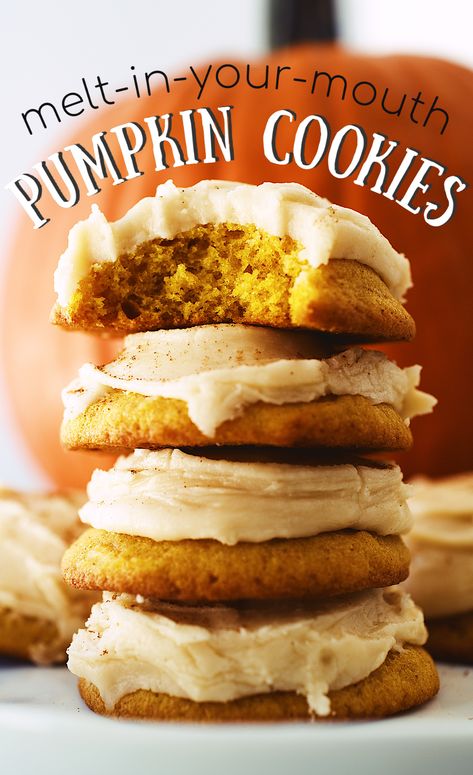 Pumpkin Cookies Recipe, Easy Cookies Recipes, Pumpkin Baking, Brown Sugar Frosting, Soft Pumpkin Cookies, Cookies Pumpkin, Peter Pumpkin, Pumpkin Cookie Recipe, Pumpkin Eater