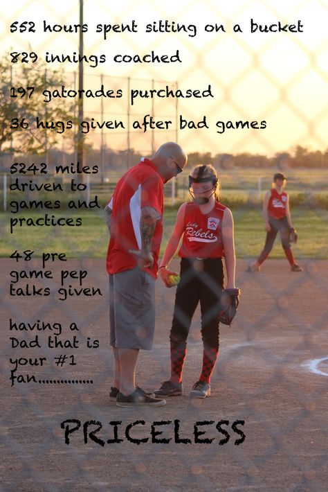 Father and Daughter softball team Coach Day Quotes, Pep Talk Quotes, Softball Mom Quotes, Sportsmanship Quotes, Mom Quotes From Daughter, Park Ideas, Softball Quotes, Softball Life, Pep Talk