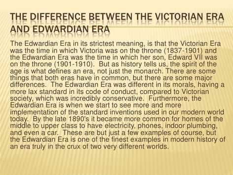 Victorian Era Facts, Victorian Facts, Edwardian Aesthetic, Victorian History, Inspector Calls, Victorian Aesthetic, Design Movements, Vintage Memory, Edwardian Era