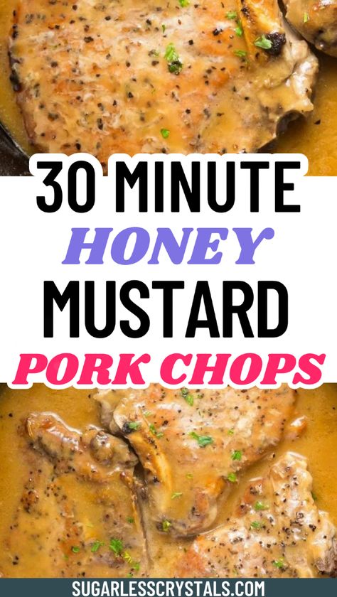 Discover the perfect pairing with honey mustard pork chops and rice. This recipe combines tender pork chops with a dijon mustard and honey glaze for a meal that’s both flavorful and satisfying. Whether you’re preparing honey mustard pork chops baked or pan-fried, this dish is easy to make and sure to impress. Add it to your dinner rotation for a new family favorite! Mustard Pork Chops Baked, Pork Chops With Rice, Pork Chops Baked, Honey Glazed Pork Chops, Honey Mustard Pork Chops, Pork Chops And Rice, Honey Mustard Recipes, Mustard Pork Chops, Honey Mustard Glaze