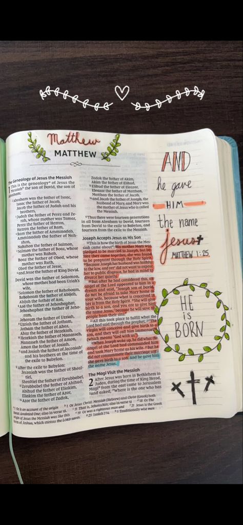 Matthew 1 Journaling, Matthew Notes Bible, Mathew Bible Study, Cute Devotional Notes, Mathew Bible Notes, The Book Of Matthew Bible Study, Bible Study Notes Matthew 1, Mathew Bible Journal, Matthew 12 Bible Journaling