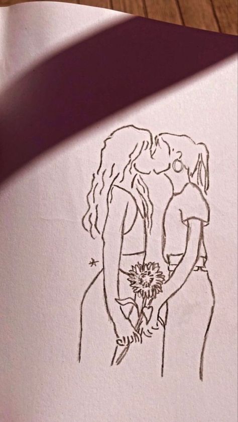 Couple Drawing Ideas, Drawing Ideas Sketch, Kissing Drawing, Ideas Sketch, Romantic Drawing, Sketches Of Love, Couple Sketch, Drawing Ideas List, Couple Drawing