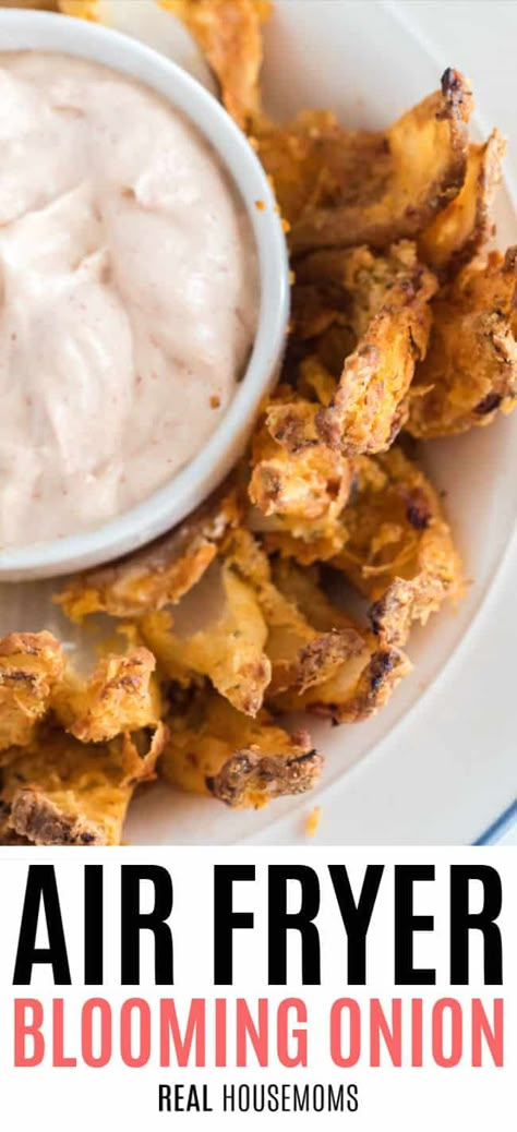 Air Fryer Blooming Onion, Onion Blossom, Airfryer Food, Blooming Onions, Blooming Onion Recipes, Air Fryer Appetizers, Air Fryer Food, Fair Foods, Blooming Onion