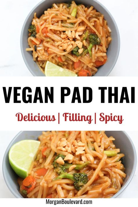 Here you'll find a delicious vegan Pad Thai recipe that you and your family will love! It's filling, full of vegetables, and spicy. Vegan Charcuterie Board Ideas, Vegan Pad Thai Recipe, Vegan Charcuterie Board, Vegan Salad Dressing Recipes, Thai Food Restaurant, Free Noodles, Vegan Pad Thai, Pad Thai Sauce, Vegan Salad Dressing