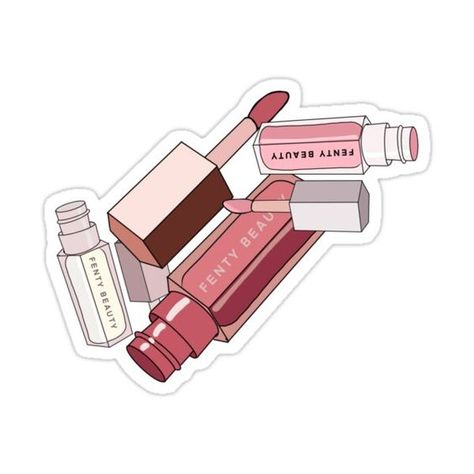 Copy Of Rihanna’s Fenty Beauty Lipgloss All Three Sticker by Sopicon98 #stickersprintable Makeup Aesthetic Products, Bts Amino, Aesthetic Products, Images Hello Kitty, Makeup Stickers, Sticker Design Inspiration, Preppy Stickers, Cute Laptop Stickers, Makeup Aesthetic