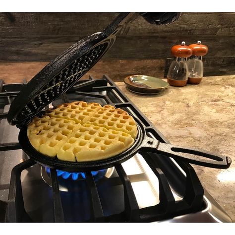 A Simple Cheesecake Anyone Can Make - Lehman's Simpler Living Blog Waffle Pan, Best Waffle Maker, Classic Cookies Recipes, Seasoning Cast Iron, Chocolate Crinkle Cookies, Cast Iron Recipes, Waffles Maker, Chocolate Crinkles, Waffle Mix