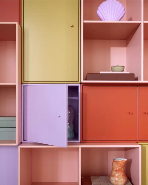 Montana Furniture (@montanafurniture) • Instagram photos and videos Colorful Library, Fitted Wardrobe, Montana Furniture, Fitted Wardrobes, Art Deco Home, Pink Room, Danish Design, Office Space, Montana