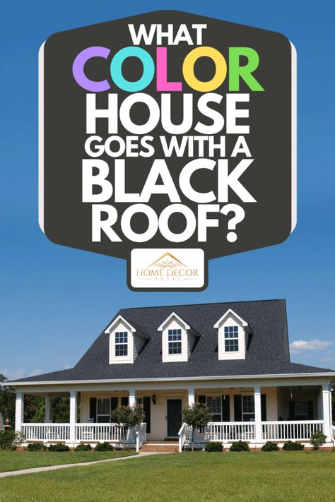 Homes With Black Roofs Exterior Colors, Black Roof Siding Colors, Black Roof With Brick House, Gray House With Black Metal Roof, Houses With Black Roofs Exterior Colors, Black Metal Roof Grey House, House Color With Black Roof, Exterior House Colors With Black Roof And White Windows, Black Roofs Color Schemes