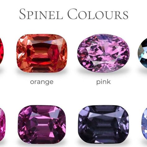 Diamond Buzz on Instagram: "SPINEL COLOURS Spinel is renowned for its stunning array of colours, making it a highly sought-after gemstone for jewellery and collector’s pieces alike. The diverse range of spinel colours is a result of the presence of trace elements and impurities during its formation. One of the most famous and coveted colours of spinel is a rich, vibrant red, often resembling the hue of rubies. These red spinels are affectionately known as “ruby spinels” or “traffic light red.” Crystal Structure, Red Spinel, Unique Colours, Spinel Gemstone, Traffic Light, Vibrant Red, Light Red, The Collector, Ruby