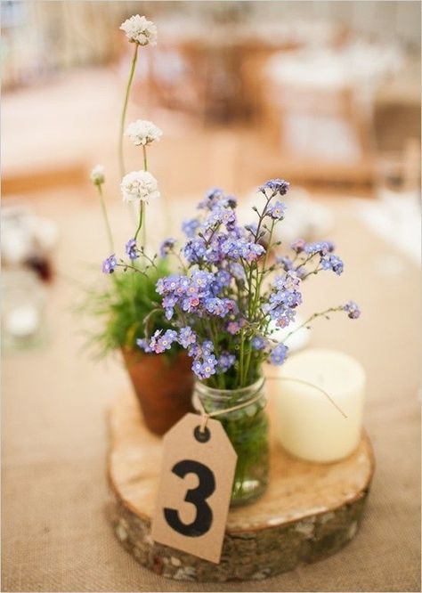 Wildflower Centerpieces, Centerpieces Ideas, Deco Champetre, Country Garden Weddings, Succulent Centerpieces, Simple Centerpieces, English Country Gardens, Rustic Wedding Centerpieces, Wedding Centerpieces Diy