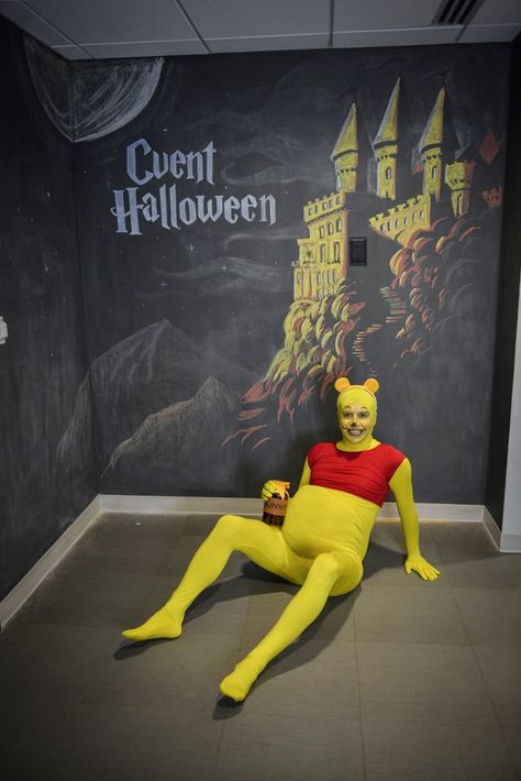 "Winnie the Pooh" #CventHalloween Whinne Pooh Costume, Winnie The Poo Costume Group, Winnie The Pooh Trio Costume, Winnie The Pooh And Friends Costumes, Trio Costumes Funny, Winnie The Pooh Costume Women, Winnie Pooh Kostüm, Winnie Pooh Costume, Funny Halloween Costumes Duo