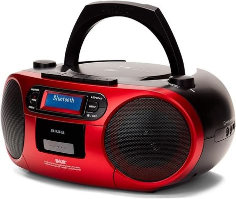 Aiwa BBTC-660DAB/RD: Portable Cassette Radio with CD, Bluetooth and USB, Cassette Recorder, RDS, FM PLL, Dab+, Remote Control, Colour: Red: Amazon.co.uk: Electronics & Photo Cassette Recorder, Document Sign, Hifi Audio, Photo Art Gallery, Colour Red, Bluetooth Speaker, Remote Control, Cd, Electronics