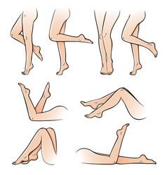 Legs And Feet Drawing Reference Female, Female Leg Drawing, Leg Movement Sketch, Standing Feet Poses, Leg Poses Drawing, Long Legs Drawing, Smooth Skin Legs, Legs Illustration, Leg Illustration