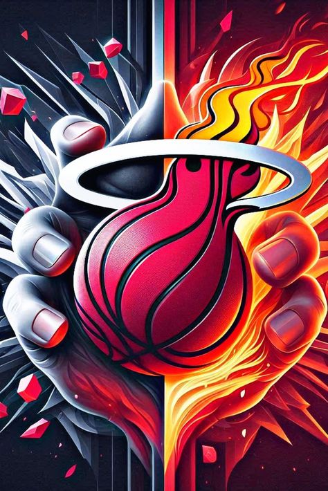 #NBA #Heat #Miami #Logo #2024 Miami Heat Wallpaper, Miami Logo, Nba Miami Heat, Basketball Art, Orlando Magic, Miami Heat, Miami Dolphins, Dolphins, Orlando