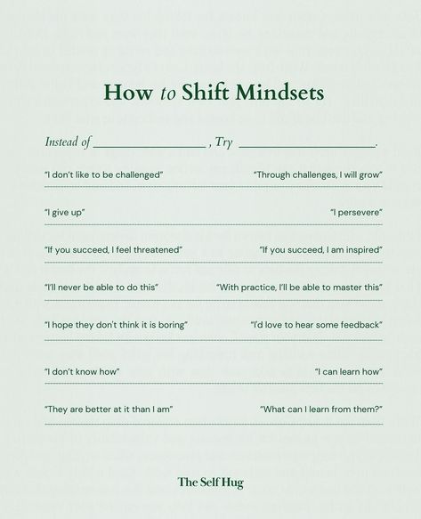 New week, new you! Shift your mindset by embracing a growth perspective. Focus on learning from challenges, valuing effort, and viewing failures as opportunities. Cultivate curiosity, practice gratitude, and set achievable goals. Surround yourself with positive influences and seek continuous improvement. Reflect regularly to track progress and adjust. This approach fosters resilience, adaptability, and personal development. #newweeknewgoals #newweek #newweeknewstart #newme #newmindset #growth... Counseling Techniques, New Week New Goals, Action Board, Achievable Goals, Listening Ears, Mindset Shift, Continuous Improvement, Positive Influence, Acne Care