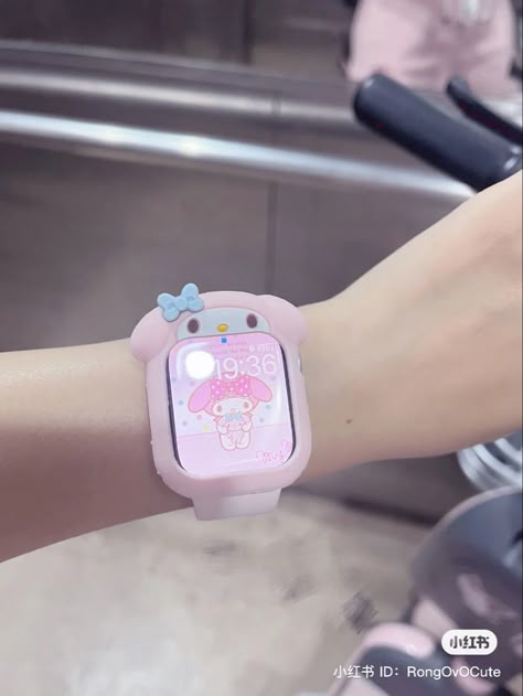 Aesthetic Objects, Hello Kitty House, Apple Watch 3, Kawaii Phone Case, Apple Watch Case, Apple Watch Accessories, Apple Watch Wallpaper, Hello Kitty My Melody, Pink Girly Things