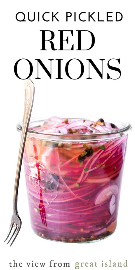 Easy Pickled Red Onions, Easy Refrigerator Pickles, Pickles Onions, Quick Pickled Red Onions, Quick Pickled, Refrigerator Pickles, Pickled Veggies, Pickled Vegetables, Pickled Red Onions