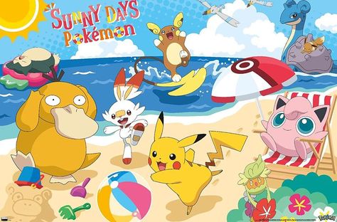 Pokemon Beach, Pika Pika Pikachu, Party Frame, Pokemon Poster, Buffalo Games, Wall Poster Prints, Cards Game, Pokemon Plush, 500 Piece Jigsaw Puzzles