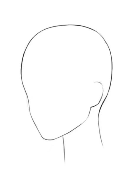 Blank Head Template, Face Template Anime, Anime Face Template, Face Template Drawing, Face Sketching, Drawing Anime Bodies, Face Outline, Body Outline, Pencil Drawings Of Girls