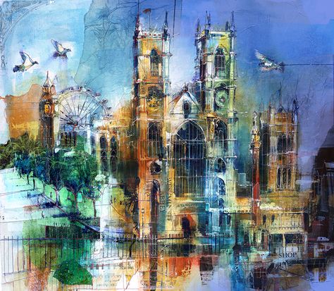 Rob Wilson - Westminster Abbey Commission Sense Of Place Art, Manchester Landmarks, Architecture Artists, Wilson Art, Open Art, Building Art, Art Competitions, Peak District, Gcse Art