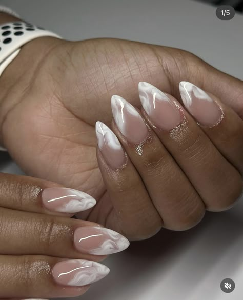 Quartz Nails, Marble Nail Designs, Milky Nails, Marble Nail, Diy Acrylic Nails, Ombre Acrylic Nails, Simple Gel Nails, Work Nails, Dope Nail Designs