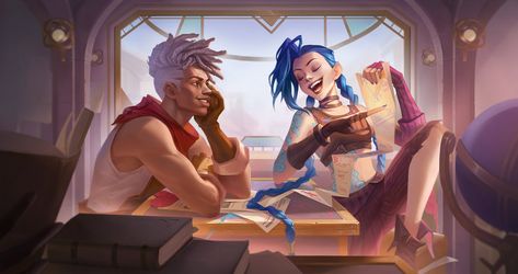 Ekko League Of Legends, Lol Jinx, League Of Legends Comic, Jinx League Of Legends, League Of Legends Characters, Lol League Of Legends, Matching Profile Pictures, Ship Art, Roman Empire