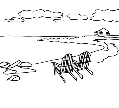 Using line drawing and values when planning the composition of a painting. This beach scene is a commission artwork for a custom painted wood table. Paint People, Beach Drawing, Landscape Sketch, Line Artwork, Contour Drawing, Commissioned Artwork, Beach Watercolor, Painting People, Watercolor Palette