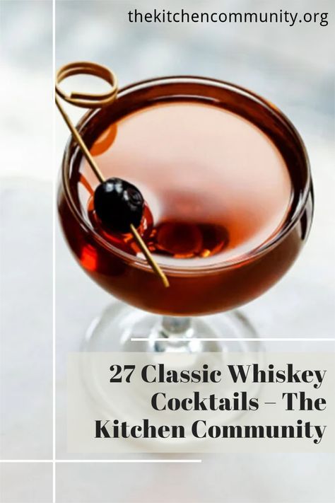 Have you got a bottle of good whiskey you’re eager to put to good use? Well, we’ve got a list of classic whiskey cocktails for you to try. For many, whiskey is a liquor they associate with “hard” drinking. It’s something moody gumshoe detectives drink in smoky bars or in their run down offices. However, despite this stereotype, whiskey isn’t all about doom and gloom, t can be very lively spirit when paired with the right delicious partners. Good Whiskey Drinks, Penicillin Cocktail, Paper Plane Cocktail, Whiskey Smash, Cocktail Recipes Whiskey, Cherry Liqueur, Good Whiskey, Sazerac, Cocktail Book