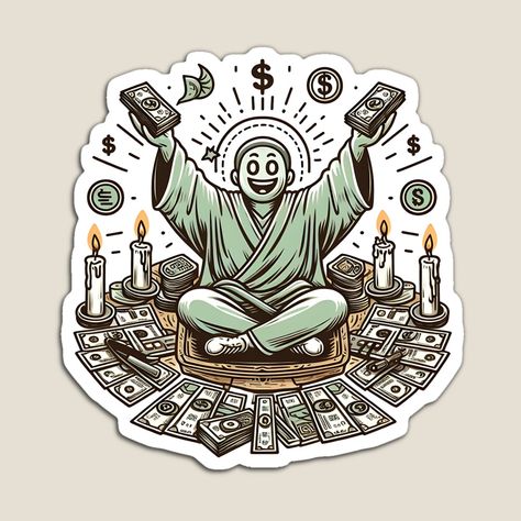 Get my art printed on awesome products. Support me at Redbubble #RBandME: https://www.redbubble.com/i/magnet/Manifesting-Money-Sticker-by-DianaSadGirl/157003177.TBCTK?asc=u Money Stickers, The Power Of Positive Thinking, Power Of Positive Thinking, Money Magnet, Manifesting Money, Attract Wealth, Dollar Bill, Positive Thinking, Science Poster