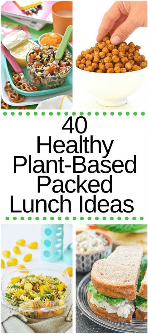 Packed Lunch Ideas, Plant Based Diet Meals, Plant Based Diet Meal Plan, Plant Based Meal Planning, Plant Based Lunch, Plant Based Diet Recipes, Plant Based Whole Foods, Packed Lunch, Vegan Lunches