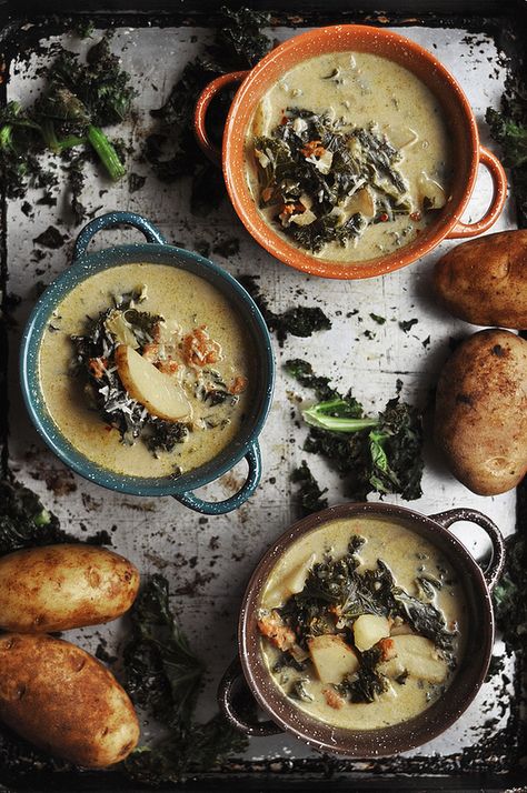 Spicy Sausage, Potato & Kale Soup by thecandidappetite #Soup #Sausage #Kale #Potato Sausage Potato Kale Soup, Potato Kale Soup, Chard Soup, Chorizo Potato, Kale Potato, Kale Sausage, Soup Fall, Soup Spicy, Field Roast